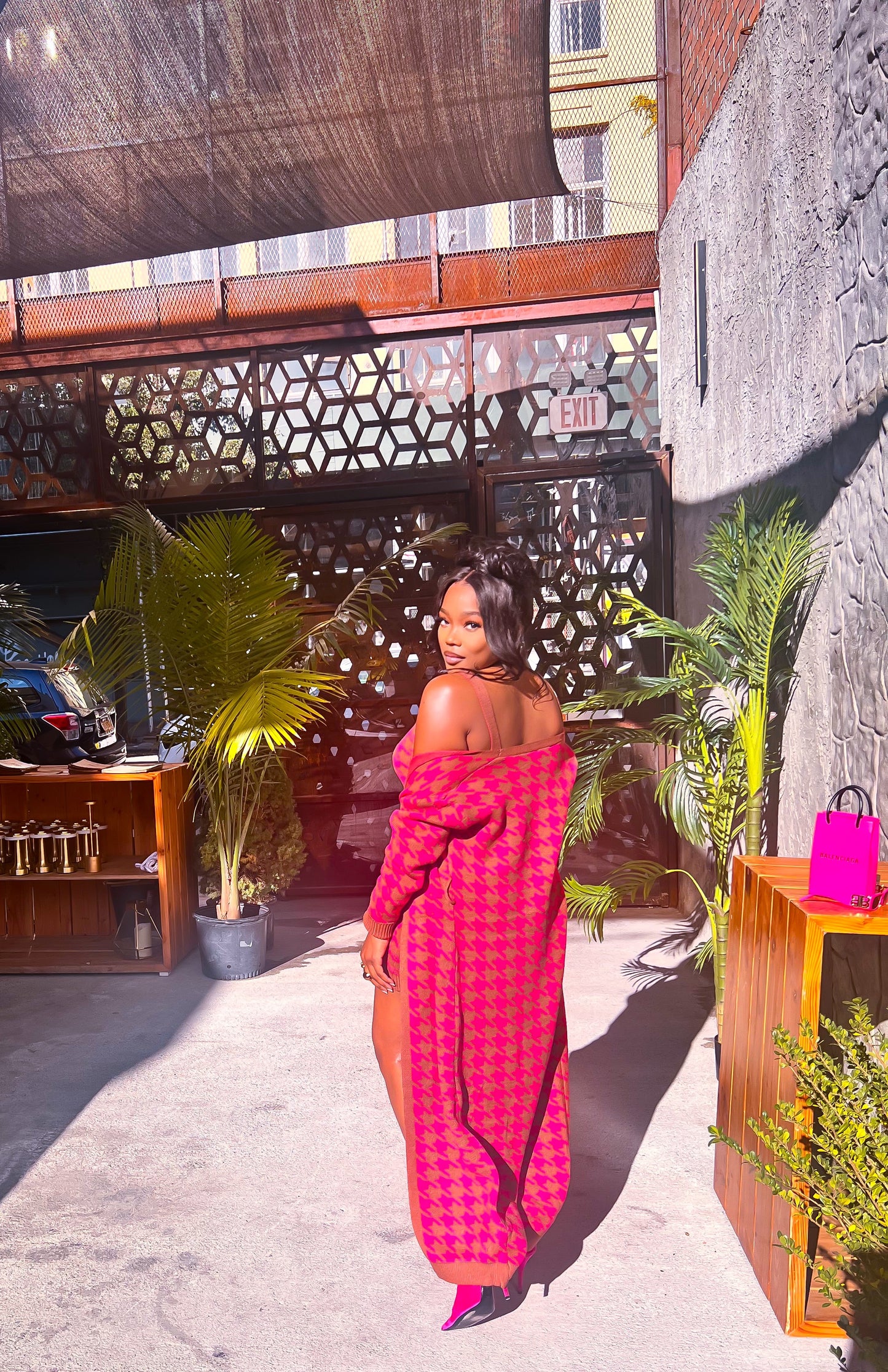 A list cardigan dress set