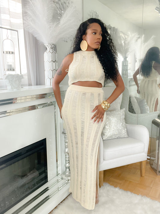 All natural maxi skirt set