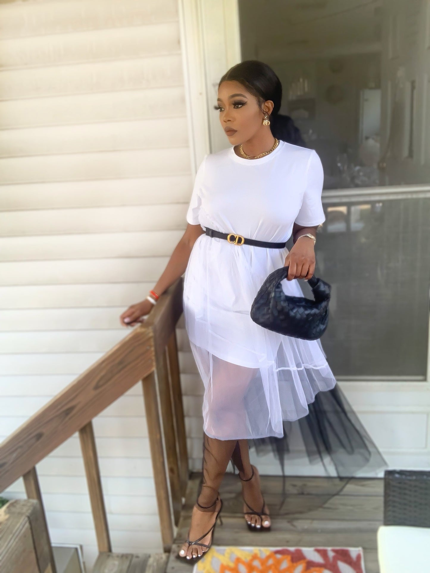 Tulle T-shirt dress