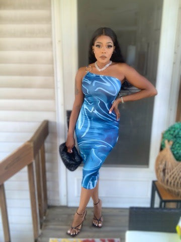 The wave pencil dress