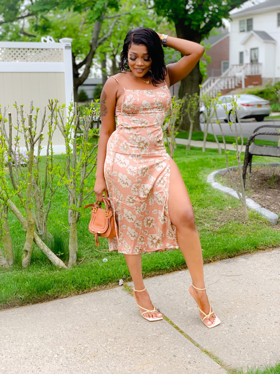 Flower bomb slip dress