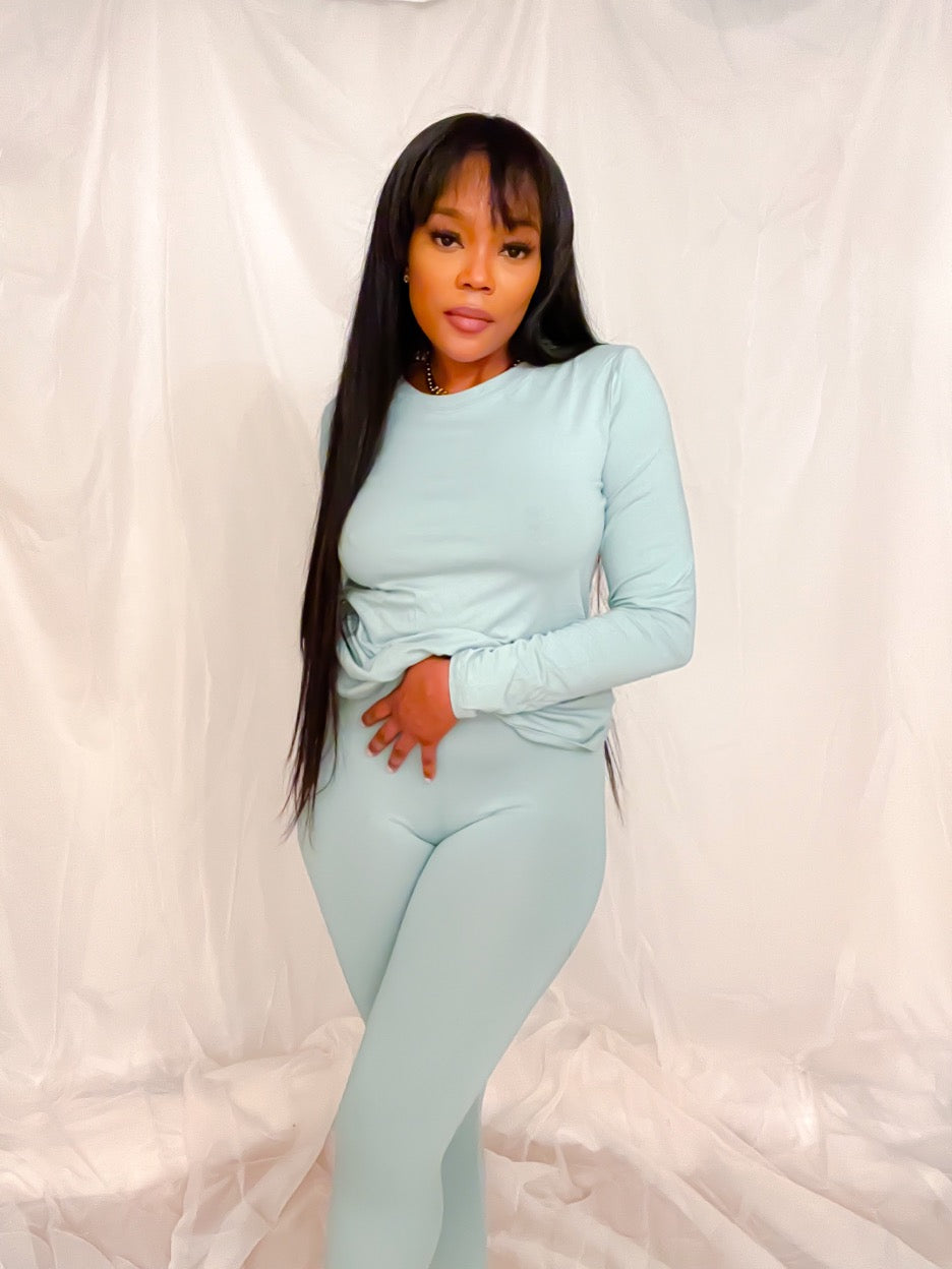 Body basic leggings set long sleeves
