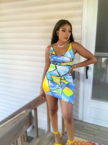 Mosaic mini dress